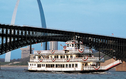 Riverboat and Arch